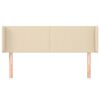 vidaXL Kopfteil mit Ohren Creme 147x16x78/88 cm Stoff