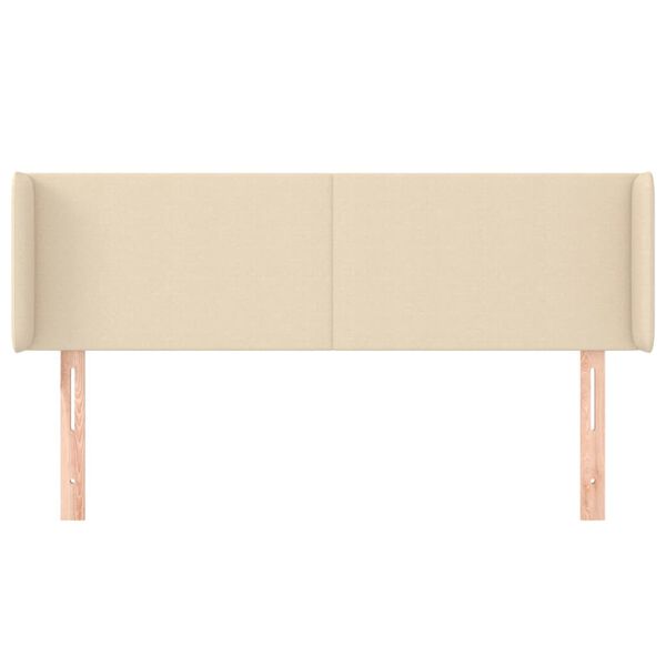 vidaXL Kopfteil mit Ohren Creme 147x16x78/88 cm Stoff
