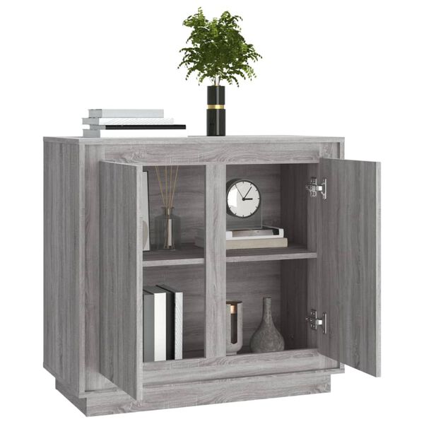 vidaXL Sideboard Grau Sonoma 80x34x75 cm Holzwerkstoff