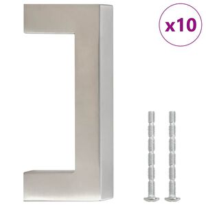 vidaXL M&ouml;belgriffe 10 Stk. Silbern 64 mm Edelstahl