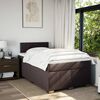 vidaXL Boxspringbett mit Matratze Dunkelbraun 120x190 cm Stoff
