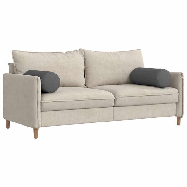 vidaXL Bolsterkissen 2 Stück Dunkelgrau Ø 25 x 70 cm Stoff