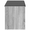 vidaXL Flurbank mit Kissen mit Regal Graues Sonoma 83 x 38 x 45 cm