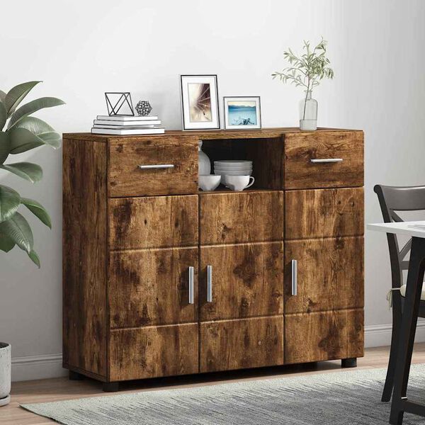 vidaXL Holzschrank Ger&auml;ucherte Eiche 88,5 x 30,5 x 73 cm Holzwerkstoff