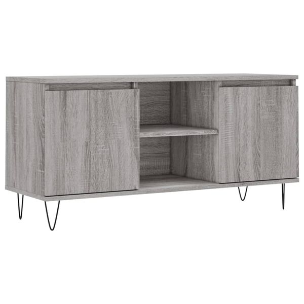 vidaXL TV-Schrank Grau Sonoma 104x35x50 cm Holzwerkstoff