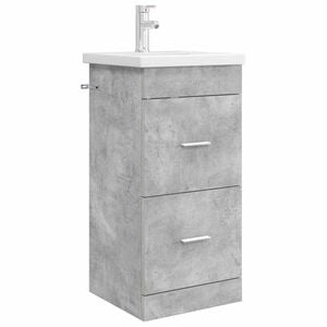 vidaXL Badezimmerschrank mit Waschbecken Betongrau 42 x 40 x 84,5 cm