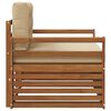 vidaXL Outdoor-Sofagarnitur Massives Akazienholz und Polyester Natur