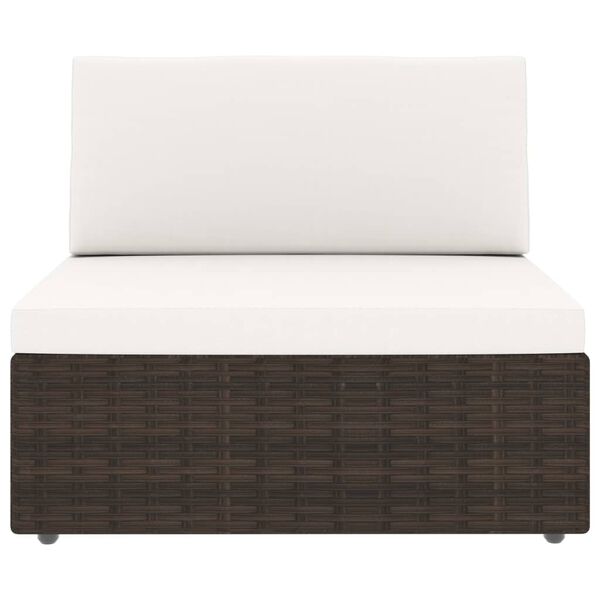 vidaXL 8-tlg. Garten-Lounge-Set Poly Rattan Braun