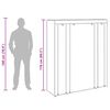 vidaXL Stoffschrank mit F&auml;chern Kleiderstangen 45&times;150&times;176 cm Schwarz