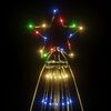 vidaXL LED-Weihnachtsbaum mit Erdnägeln Mehrfarbig 1134 LEDs 800 cm