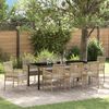 vidaXL Garten Essgruppe mit Kissen 9 pcs Beige Poly-Rattan