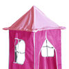 vidaXL Kinderhochbett mit Turm Rosa 90x190 cm Massivholz Kiefer