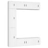 vidaXL 7-tlg. TV-Schrank-Set Wei&szlig; Holzwerkstoff