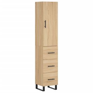 vidaXL Highboard Sonoma-Eiche 34,5x34x180 cm Holzwerkstoff