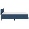 vidaXL Boxspringbett mit Matratze mit LED Blau 160 x 200 cm Stoff