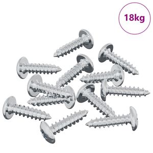 vidaXL Schraube 13636 pcs Silber M4 x 16 mm Stahl
