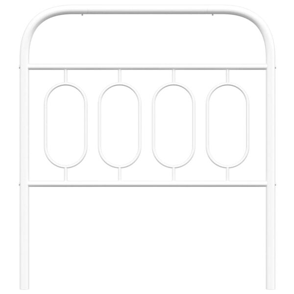 vidaXL Ersatz-Kopfteil Metall Wei&szlig; 90 cm
