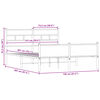 vidaXL Bettgestell ohne Matratze R&auml;uchereiche 150x200 cm Holzwerkstoff