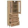 vidaXL Highboard-Schrank mit Regal 2 pcs Artisan-Eiche Holzwerkstoff