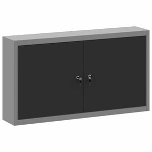 vidaXL Werkzeugschrank mit Regal Schwarz und Grau 100 x 20 x 55 cm