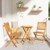 vidaXL Garten Bistro Set 3 pcs Braun Akazie Massivholz