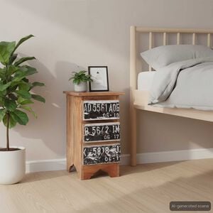 vidaXL Nachttisch 30x30x51 cm Altholz Massiv