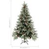 vidaXL Weihnachtsbaum mit Zapfen Grün und Weiß 120 cm PVC & PE