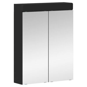 vidaXL Badezimmerspiegelschrank TULUM Schwarz 60 x 16,5 x 78 cm