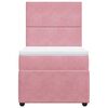 vidaXL Boxspringbett mit Matratze Rosa 90x200 cm Samt