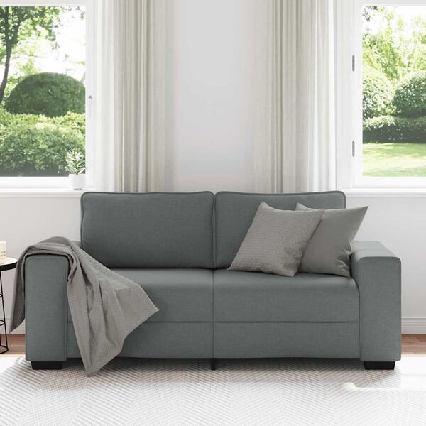 vidaXL 2-Sitzer-Sofa Dunkelgrau 180x77x82 cm Stoff