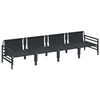 vidaXL Gartensofa-set mit Kissen 4 pcs Schwarz Stahl