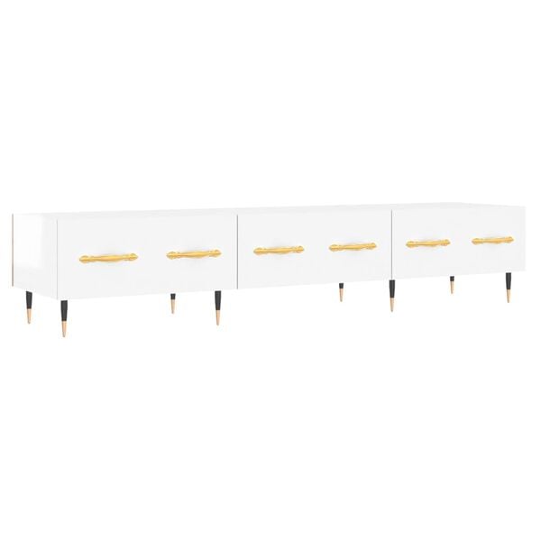 vidaXL TV-Schrank Hochglanz-Wei&szlig; 150x36x30 cm Holzwerkstoff