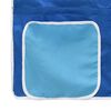 vidaXL Kinder Loft Bettgestell mit Vorh&auml;ngen Schwarz und Blau