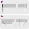 vidaXL Maschendrahtzaun mit Bodenflansch Anthrazit 1,4x10 m