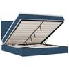vidaXL Ottoman-Bett mit Matratze Blau 160x200 cm Stoff