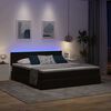 vidaXL Bett mit LED-Lichtleisten Schwarz 200 x 200 cm Samt