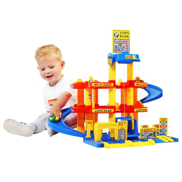 Polesie Wader 5-tlg. Parkgaragen-Set mit 3 Etagen 59x59x51 cm PP