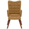 vidaXL Relaxsessel mit Hocker Braun Samt