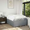 vidaXL Boxspringbett mit Matratze Hellgrau 120x200 cm Stoff