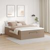 vidaXL Ottoman-Bett mit Matratze Cappuccino-Braun 140x190cm Kunstleder
