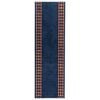 vidaXL Teppichl&auml;ufer FLORNES Gewebt Blau Diamanten 67 x 150 cm PP 7 mm