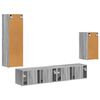 vidaXL TV-Schrankset Wandmontiert 4 pcs Graues Sonoma Holzwerkstoff