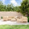 vidaXL 10-tlg. Garten-Lounge-Set Massivholz Kiefer