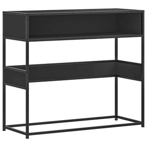 vidaXL Konsolentisch Schwarz 90x35x80 cm Holzwerkstoff
