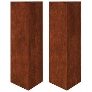 vidaXL Pflanzk&uuml;bel 2 Stk. Dreieckig 30x26x75 cm Wetterfester Stahl