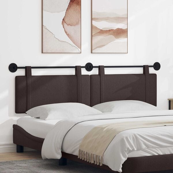 vidaXL H&auml;ngevorderseite Wandmontiert Dunkelbraun 190 x 55 x 5 cm Stoff