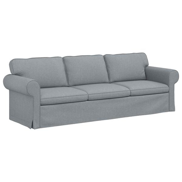 vidaXL Sofa Hellgrau 245 x 82 x 80 cm Stoff