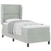 vidaXL Boxspringbett mit Kopfteil Hellgrau 200 x 80 cm Samt