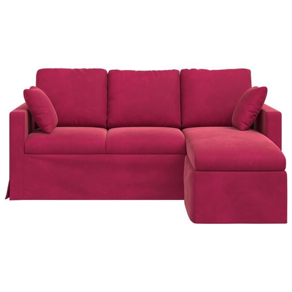 vidaXL Sofa Weinrot Gesamtabmessungen: 178 x 134 x 80 cm (B x T x H)