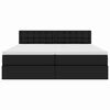 vidaXL Bett mit Stauraum und LED Schwarz 180 x 200 cm Kunstleder